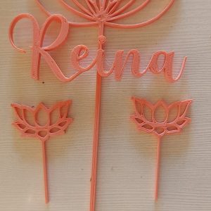 Toppers para Torta Flor de Loto