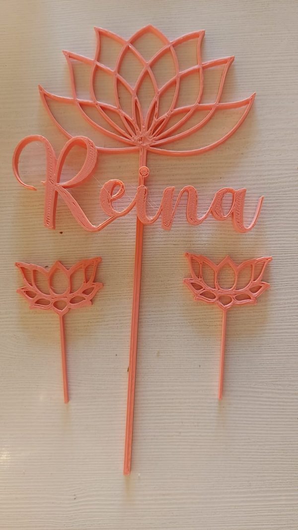 Toppers para Torta Flor de Loto